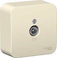 Розетка TV Коннектор накладная Systeme Electric Blanca 1-м. молочный картинка